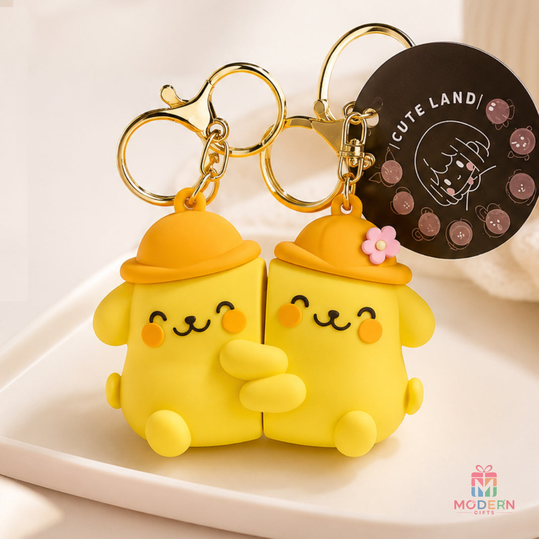 Couple Magnetic Keychain