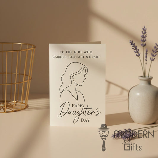 Daughter's Day Greeting card with Name magnet