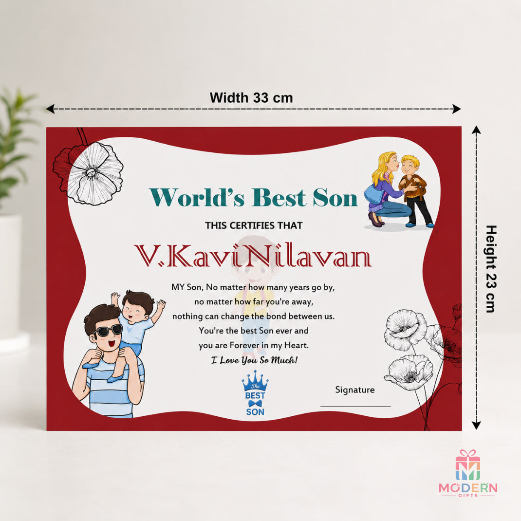 Customized Certificate