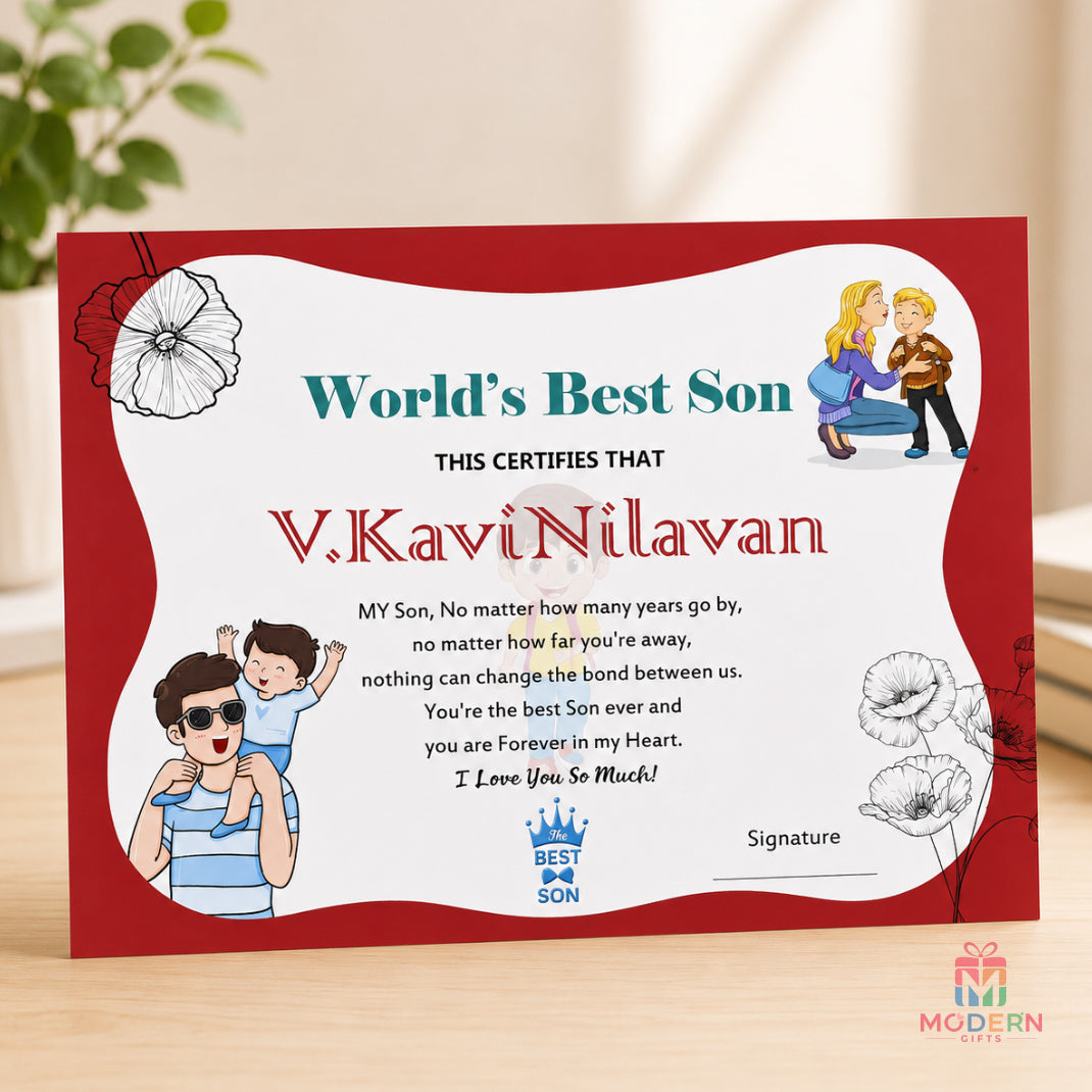 Customized Certificate