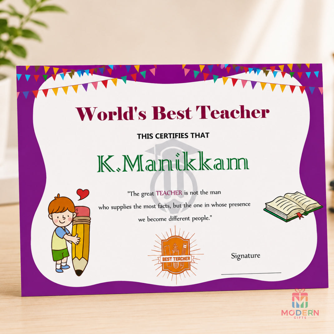 Customized Certificate